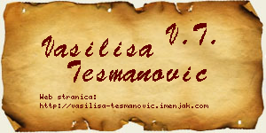 Vasilisa Tešmanović vizit kartica